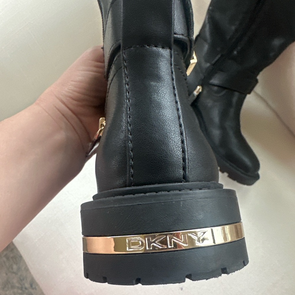 DKNY Black and Gold Women's Boots - Picture 6 of 6